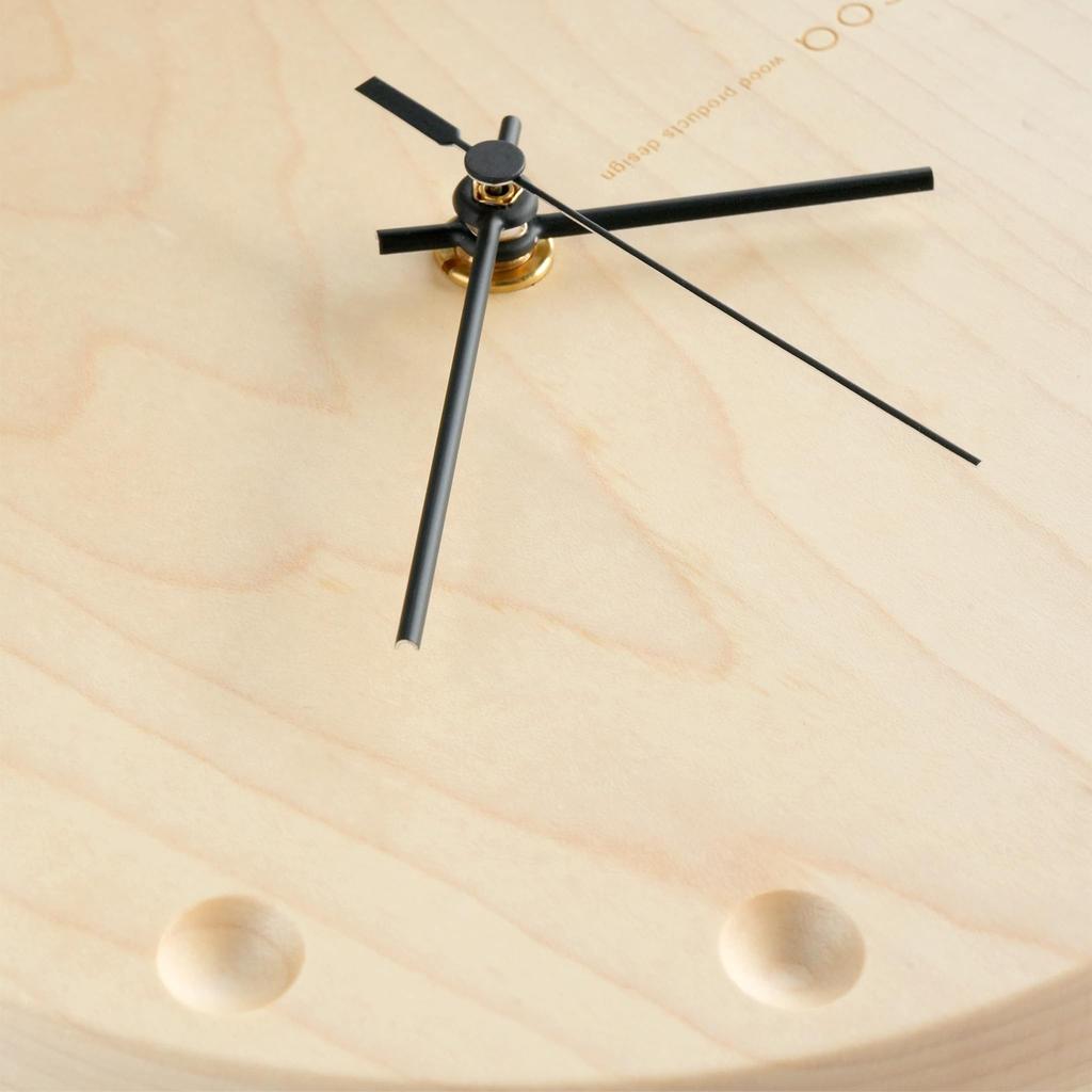 Hacoa Wall Clock Walnut Round-W H150-W