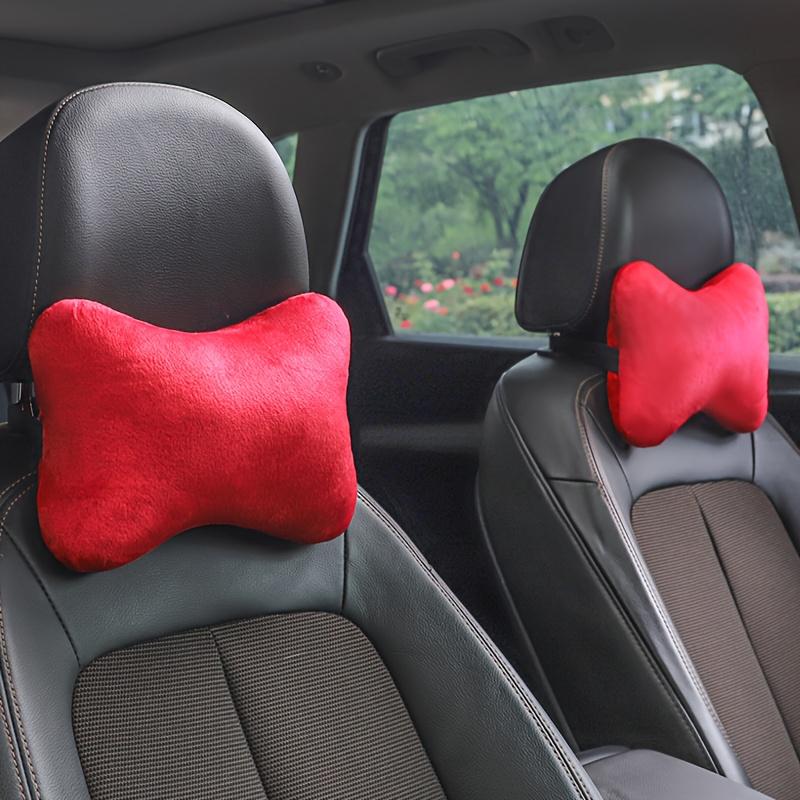 Car Winter Neck Pillow, Solid Color Simple and Convenient Headrest Cushion, Effectively Fits Your Neck, Soft and Comfortable
