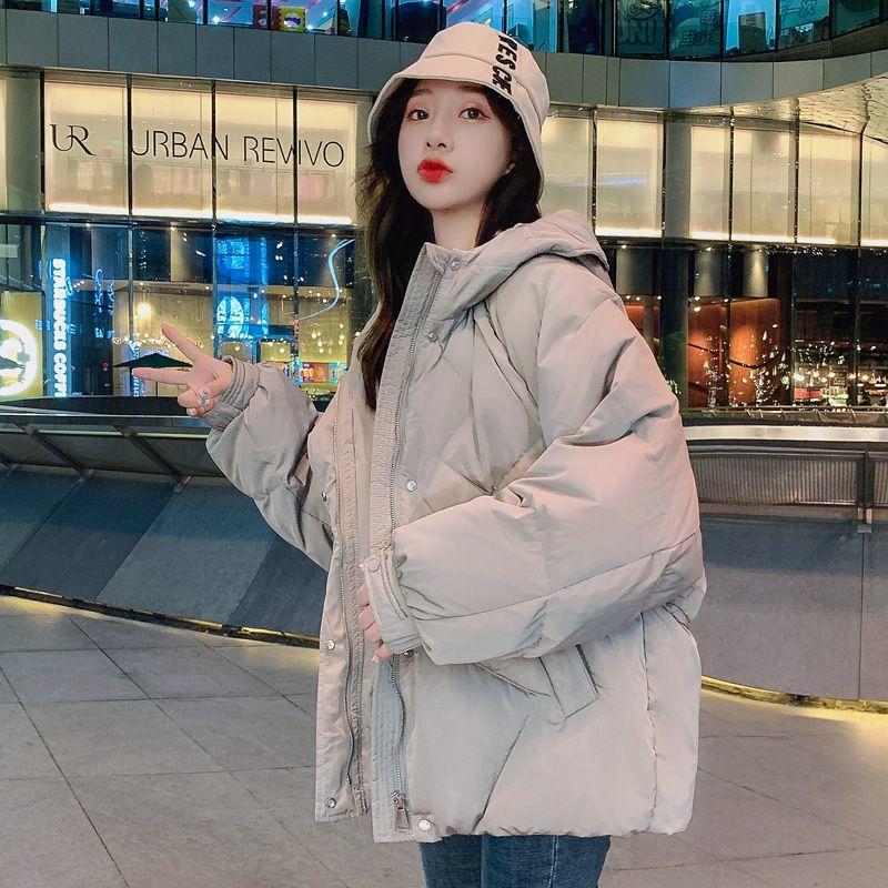 Thickened Short Puffer Coat Women Loose Korean Style Winter Jacket Warm Cotton Padding