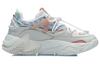 Women's Sneakers Li-Ning Li Ning Qianhangce Cushioning Slip Resistant Low top Casual Shoes Women's Mist White