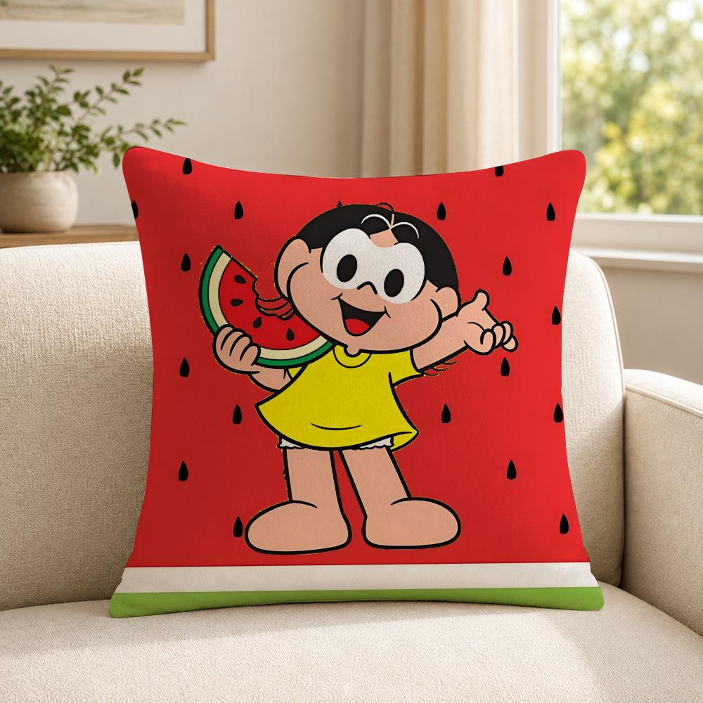 Character MMagali Cartoon Cushion Cover Soft Short Plush SkinFriendly Cushion Case for MultiScene Use