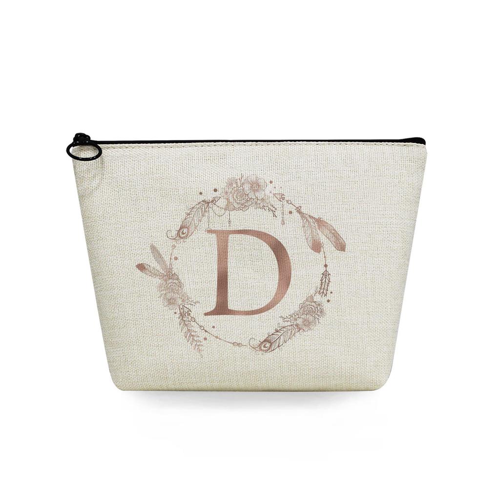 Women Circular letter Print Cosmetic Bag Toiletries Organize Travel Storage Case 6751 KTB