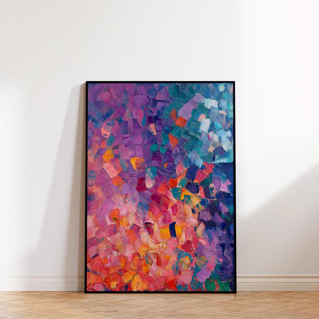 Abstract Rodeo Art Poster Colorful Eclectic Cowboy Wall Art Neutral Floral Home Office Living Room Decor Wall Decor Aesthetic