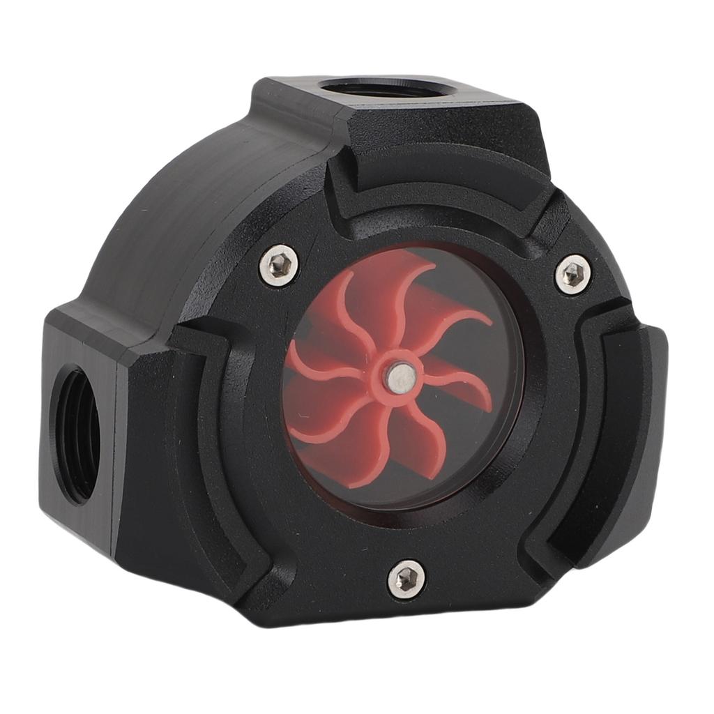 Computer Water Flow Meter G14 Thread 8 Blades Compact PC Water Cooling System Flow Indicator