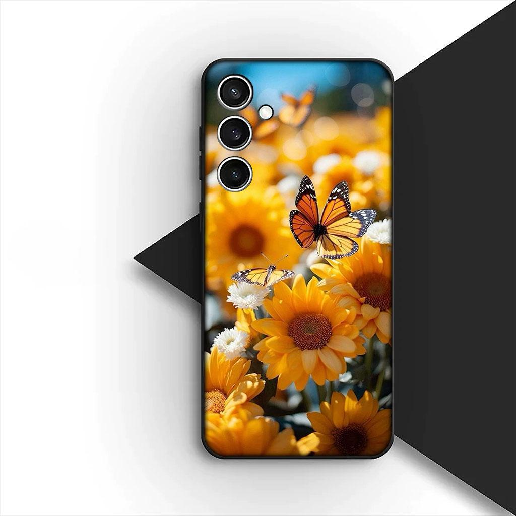 Handyhülle für Motorola Moto Edge 70 60 Fusion NEO Pro G Stylus G56 G96 G04 G05 20 Hülle Sonnenblume Gelbe Blume Schmetterling