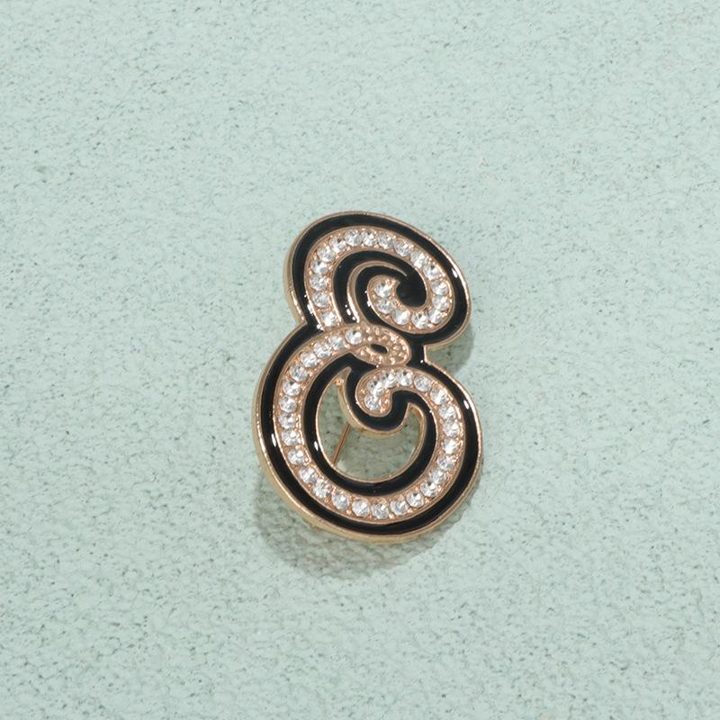 

Кришталева страза A-Z 26 літер Брошка Жіноча Брошка-шпилька з англійським алфавітом Корсаж Унісекс Прикраса на комір Декор для одягу Сумки Подарунки E