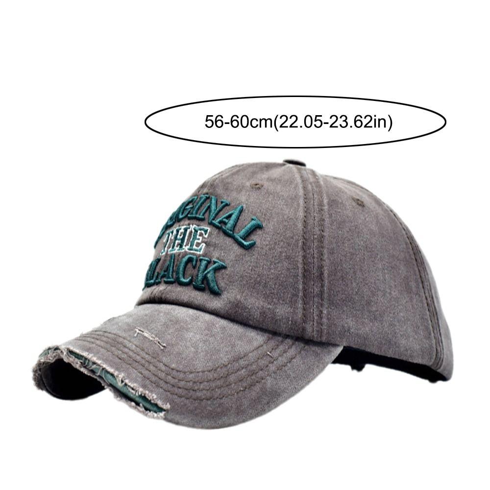 Washed Cotton Embroidery Baseball Cap Sunscreen Hats For Man Women Fashion