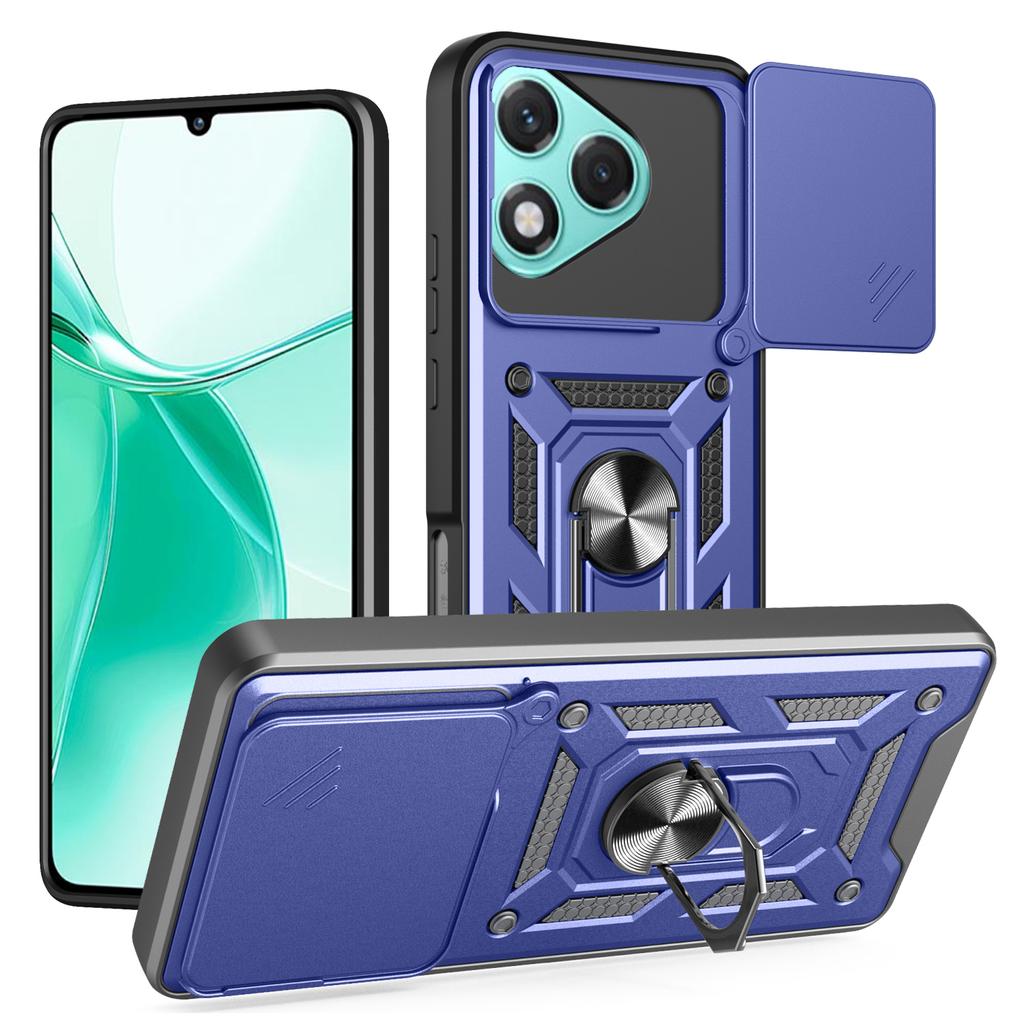 AMORUS For Honor 400 Lite 5G Case Kickstand PC+TPU Phone Cover with Camera Lens Slider