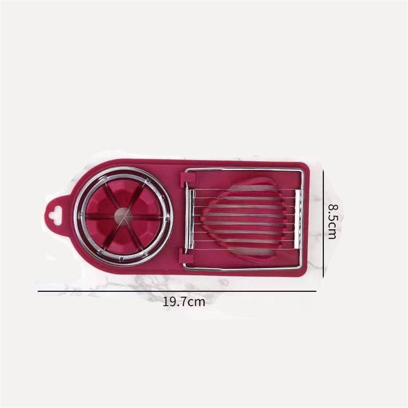 Two-in-one Preserved Egg and Egg Slicer Household Stainless Steel Egg Slicer Bananas Strawberries Slicer