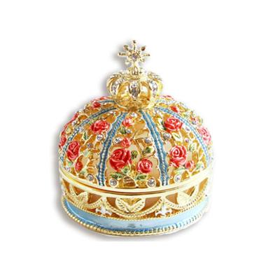 Boîte à bijoux Couronne de Rose PIEARTH EX601 (Or Bleu)
