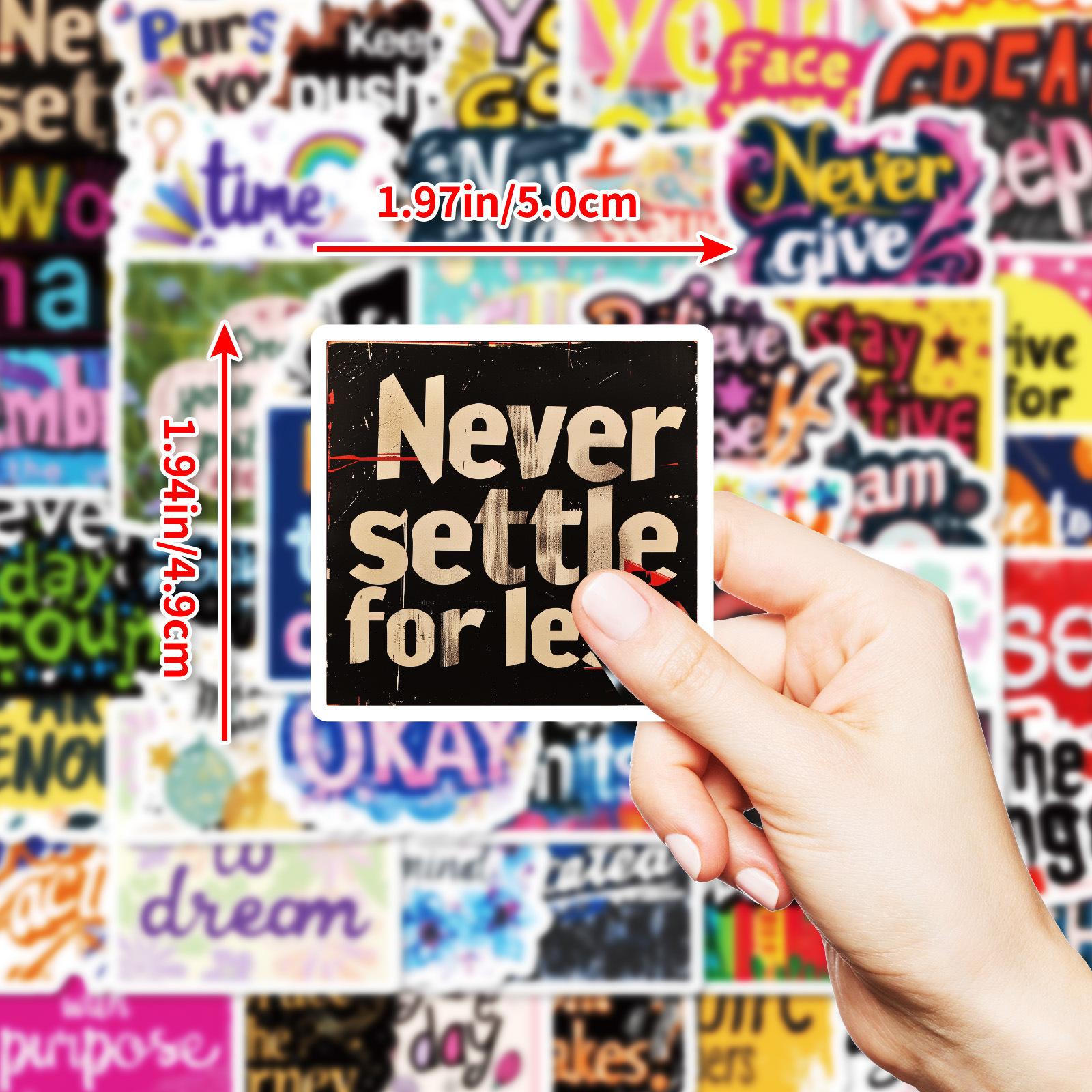 

50 Вдохновляющих английских фраз, наклейки, сделай сам, чехол для мобильного телефона, багаж, блокнот, скейтборд, стакан для воды, креативные наклейки