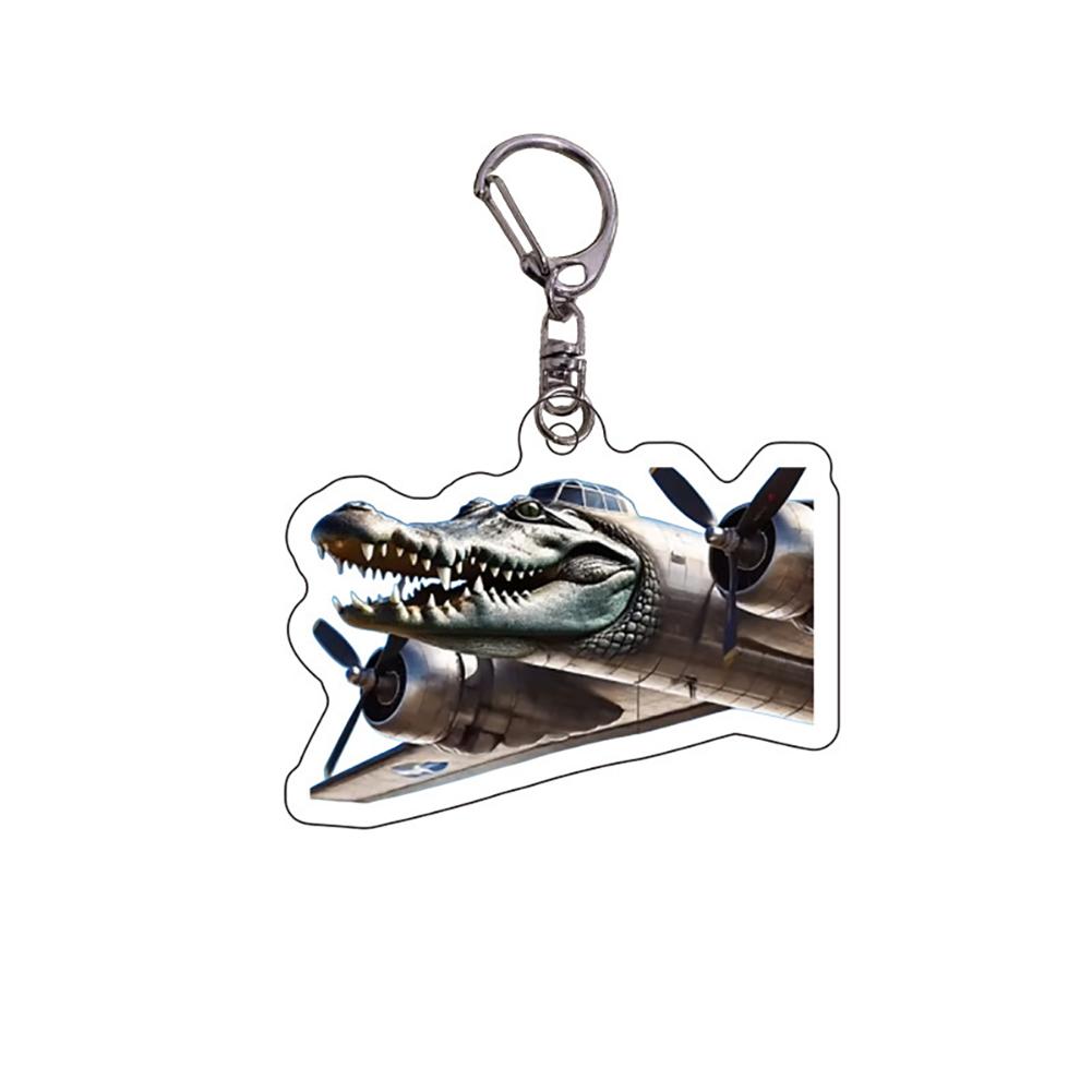 AI Shark Funny Animal Acrylic Keychain Tralalero Tralala Tung Tung Tung Sahur Fantasy Beast Waterproof Book Bag Accessory Novelty Gift