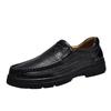 Embossed Crocodile Pattern Large Size Foot Cover Business Casual Men's Shoes First Layer Cowhide Leather Shoes Medium and Old Loafers