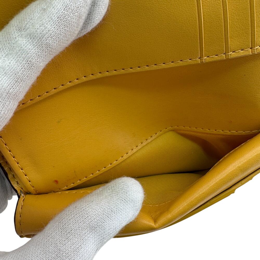 Coach L-shaped Fastener Signature PVC Bifold Wallet Beige PVC Used