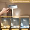 Luminária de Mesa Solar LED Dimerizável para Mesa Recarregável Sem Fio Portátil Luz Noturna para Interior e Exterior