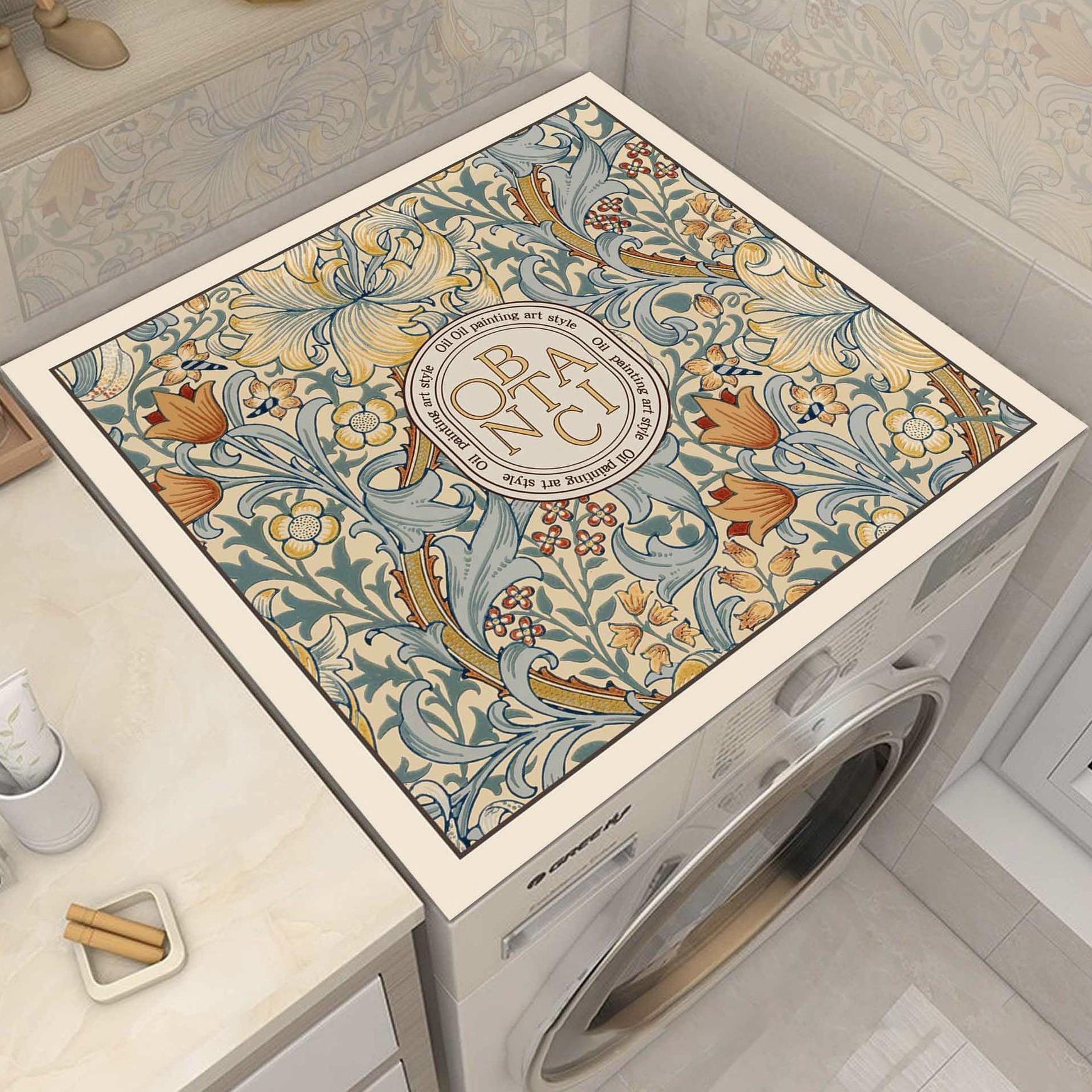 Стиральная машина Холодильник Холодильник Стол Микроволновая печь Пылезащитный чехол Водонепроницаемый Бытовая тумбочка Декор Коврик Нескользящая подкладка 50*50cm