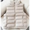 Gilet in Cotone Piumino Lento Autunno Inverno Coreano da Donna Corto con Collo Rialzato Senza Maniche Giubbotti Gilet alla Moda