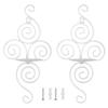 2pcs Iron Foldable Wall Candle Holder 7.48*13.98 in Black Golden White Wall Mount Candle Rack Swirl Pattern