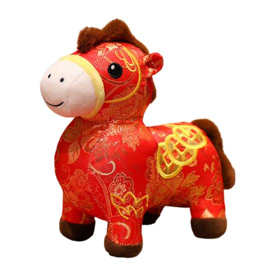 Blessing Horse Plush Toy Chinese Style Stuffed Horse Doll Good Luck