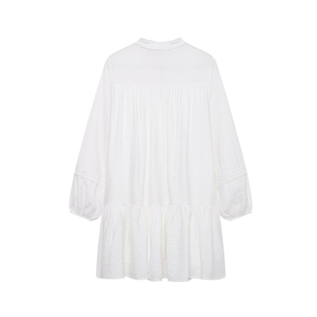 TAOP&ZA Women's Spring/Summer Hollow-Out Embroidered Loose Dress