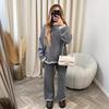2024 Autumn/Winter Fashion Solid Color Sweater and Loose Two-Piece Casual Set for Women