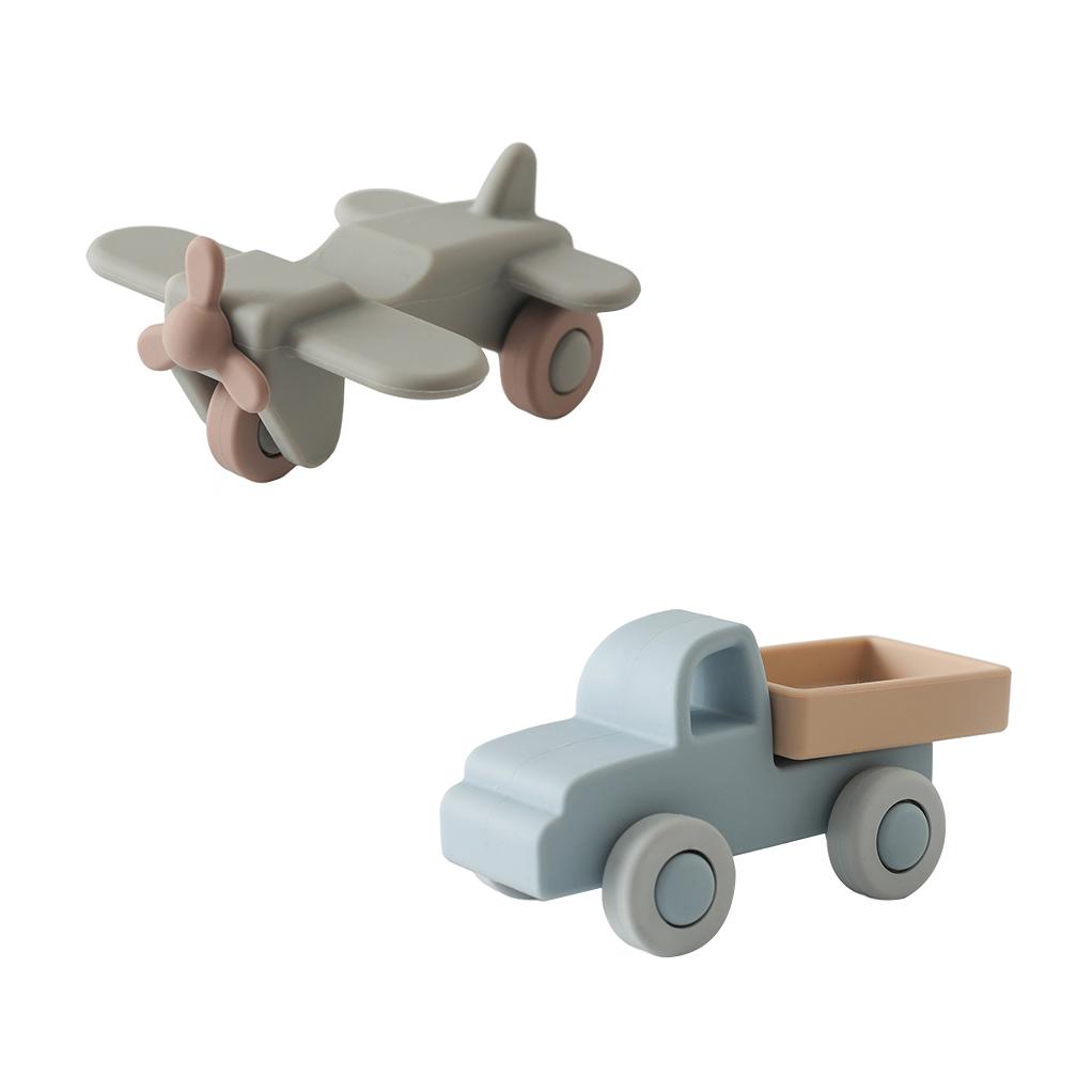 Baby Silicone Car Toys Montessori Baby Things Silicone Baby Teether Toy Car  0 12 Months Newborn Educational Toy Silicone Blocks