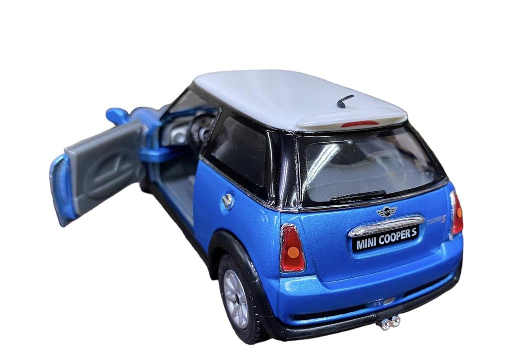 Kinsmart Mini Cooper S Metallic Blau Diecast Modellauto KT5059 1/28