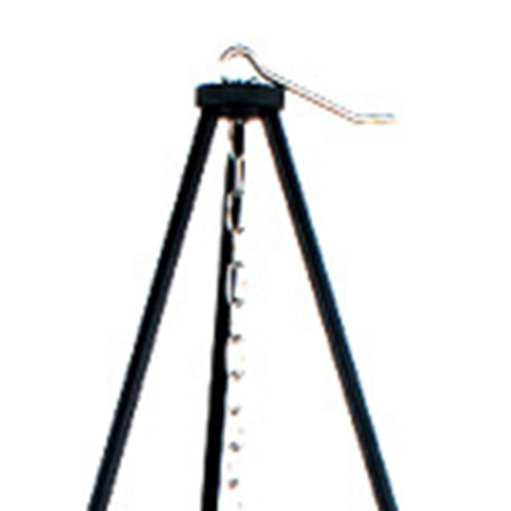 Cooking Tripod Foldable Campfire Tripod with Chain and Carrying Bag Aluminum Alloy for Outdoor Cooking Black