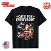 Cats for Everybody Christmas Cat Funny Santa T-Shirt Men Women Xmas Graphic Tees