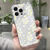 Cute Little Daisy Flowers Clear Phone Case for iPhone 17 Pro Max 16 15 Pro 14 13 12 11 XR XS 17Air 16 Plus Silicone Cover