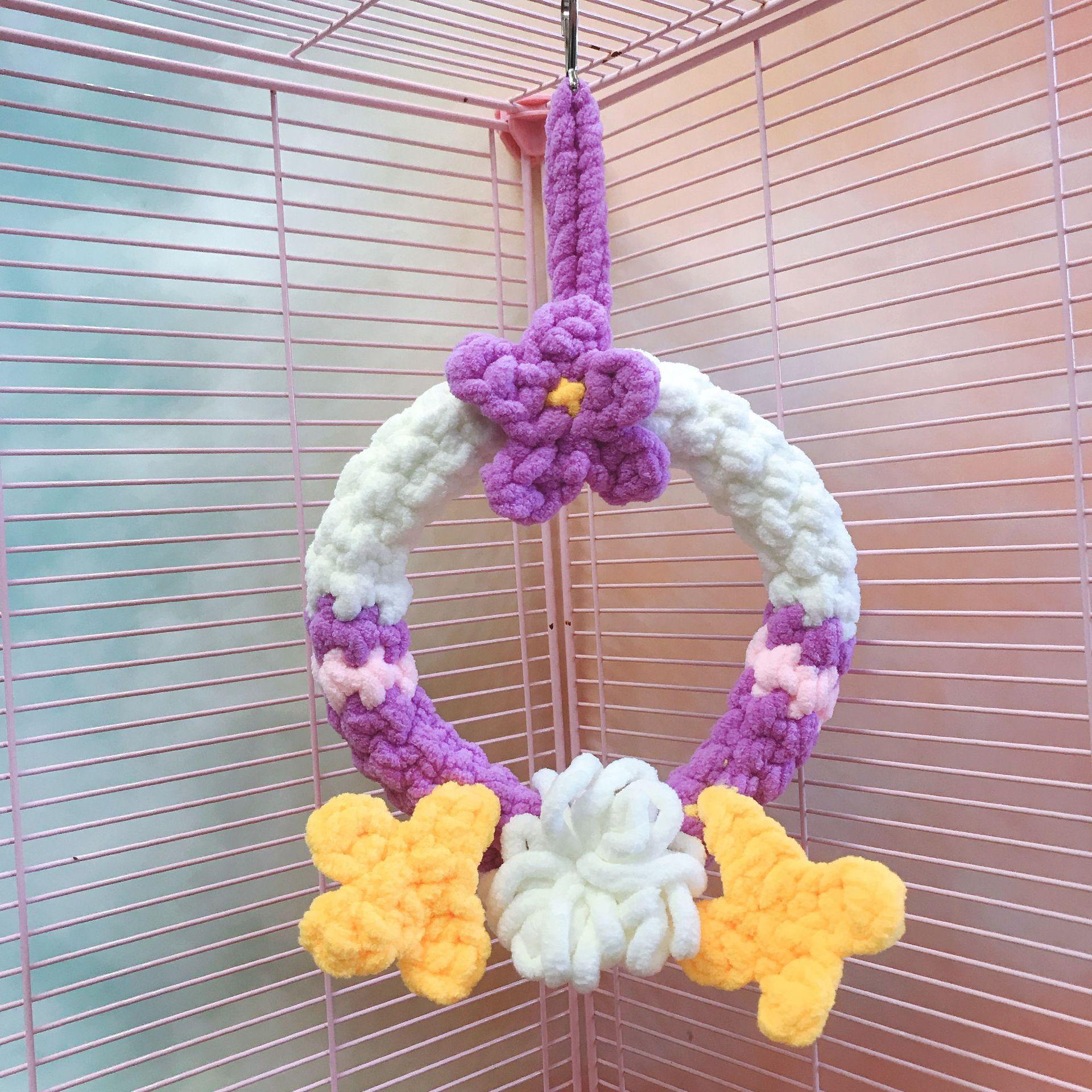 

Small Animals Pets Plush Hammocks Swings Parrots Hamsters Guinea Pigs Birdcages Decorations Nest Climbing Toys Cute Pet Supplies розовый