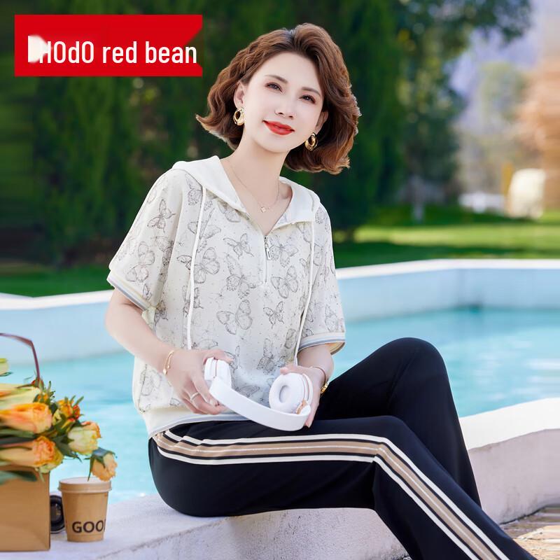 Middle-Aged Women s 2025 Summer Casual Sportswear Set 3XL