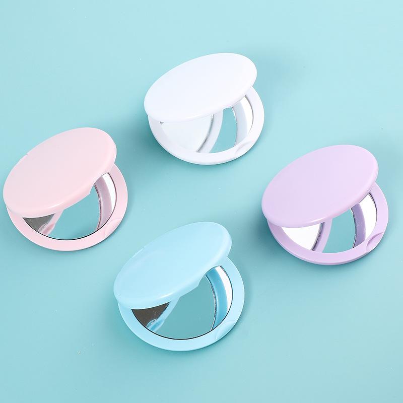 Compact Flip-Cover Double-Sided Makeup Mirror: Foldable, Portable & Vintage-Style Mini Vanity Mirror