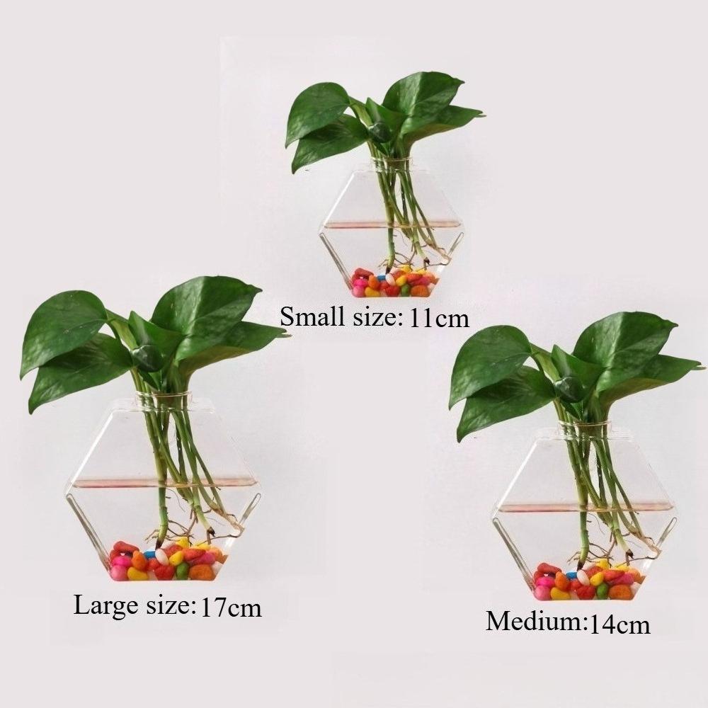 Minimalist Hanging Hexagonal Glass Vase Hydroponics Plant Propagation Vase Modern Nordic Style Vase Home Garden Ornaments