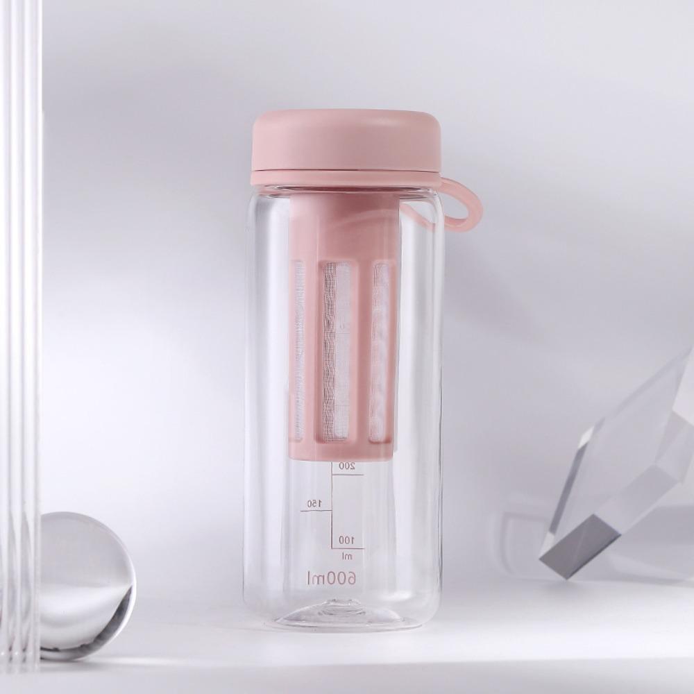 450/600ml Travel Tumbler PC Iced Coffee Infuser Portable Filter Cup