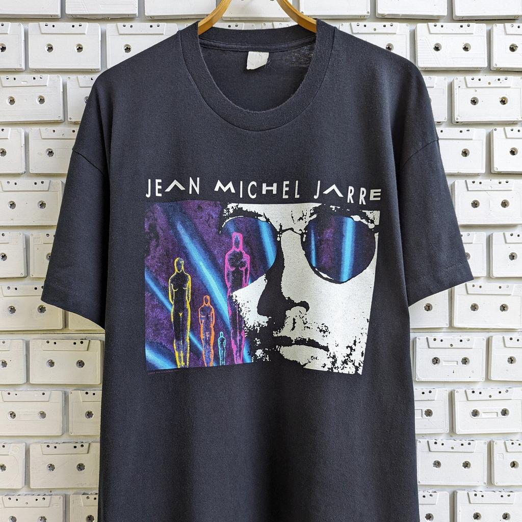 Vintage 1993 Jean Michel Jarre T Shirt Chronologie Album Promo Tour Ambient Electronic Techno Trance Music French Composer Merch Tee Size XL