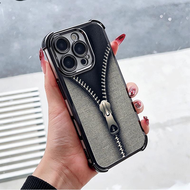Retro Zipper Jeans Pattern Soft Phone Case For Xiaomi Poco X7 X8 Pro Max X6 X5 X3 F8 Ultra F7 M8 M7 M5S Redmi 15C 15A 15 14C 13C