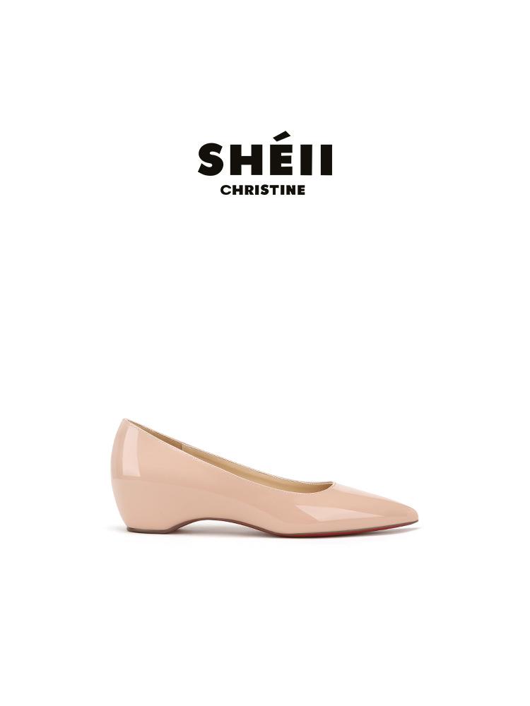 

Leather version~ Su Yinyin high heels 5cm inner height increase shoes classic pointed head shallow mouth versatile single shoes women s commuter shoes 34