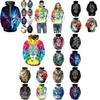 Vibrant Skull Print Digital Pullover Hoodie For Men Comfortable Loose Fit