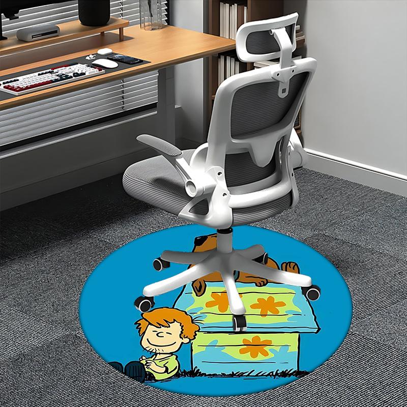 

Snoopy,Woodstock Chair mat Round Rug Office carpet, Non slip, Suitable for Living Rooms, Bedrooms Decor 1205654a 80cm by 80cm