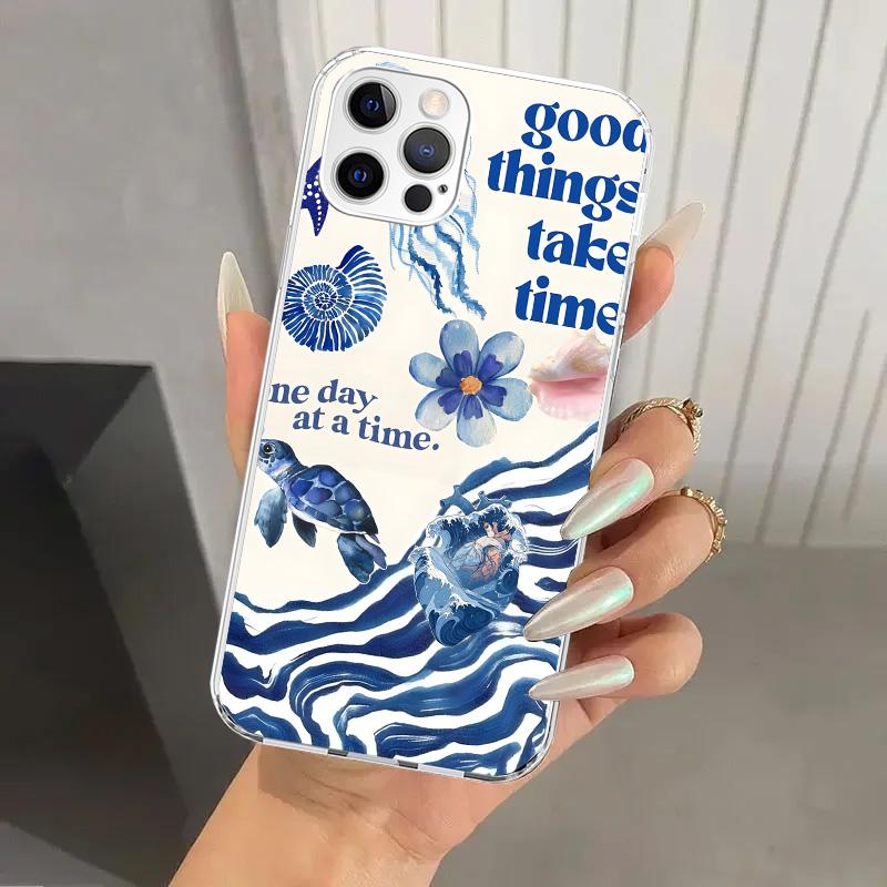 Ocean Starfish Sea Turtle Shark Phone Case for Iphone 17 Air 16 15 Plus 14 13 Mini 12 11 Pro Max 16E 7 8 SE 2020 Soft Funda Prin
