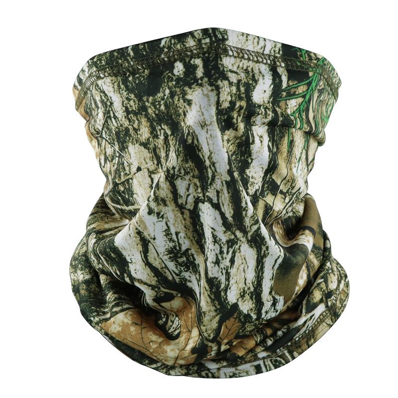 Camouflage Ice Silk Neck Gaiter: Multifunctional Summer Headscarf for Outdoor Cycling, Sun Protection, and Quick-Drying Breathable Face Mask for Men.