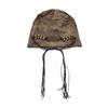 Heavy Industry Butterfly Cold Hat Niche Tie-dye Knitted Stacking Hat Female Han Da Head Circumference Hat Show Face Small Beaded Pullover Hat