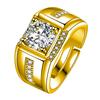 Vysoce uhlíkový diamant Zircon Britský kamenný pánský diamantový prsten