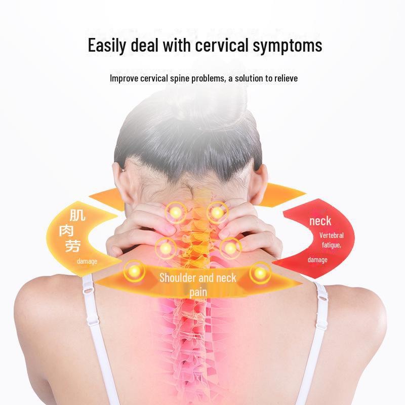 Tragbares Nacken- und Schultermassagegerät: Multifunktionale Wärme, Vibration & Nackenschutz