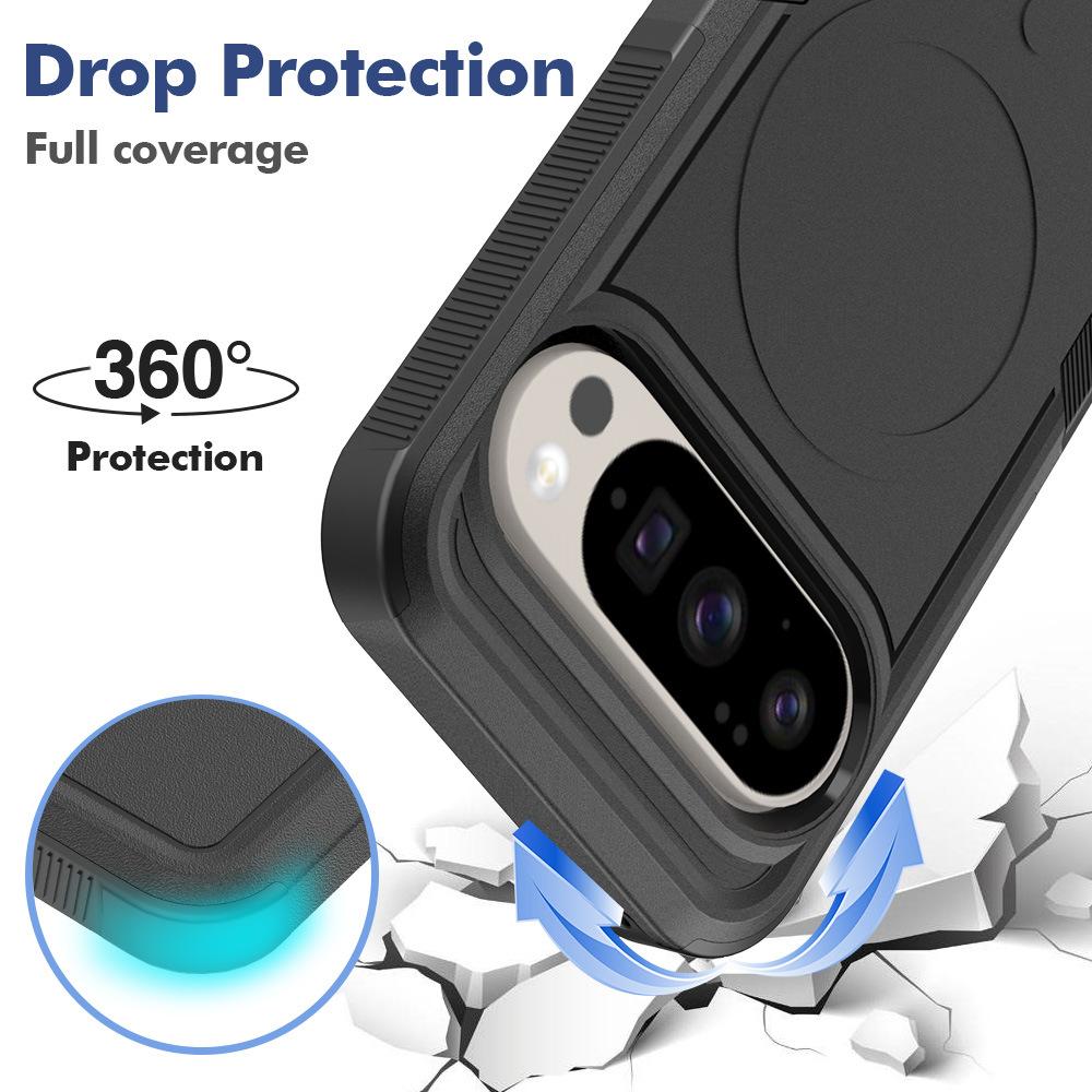 Military Grade 2-IN-1 Shockproof Case For Google Pixel 10 Pro XL 9 8 8A 7 7A 6 6A Magnetic Charge Heavy Duty Armor Rugged Cover