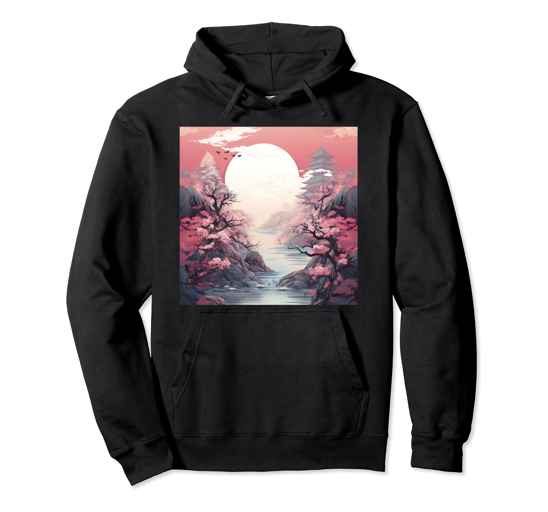 Худи с принтом «Шепот Замка» и японской вишней в стиле аниме