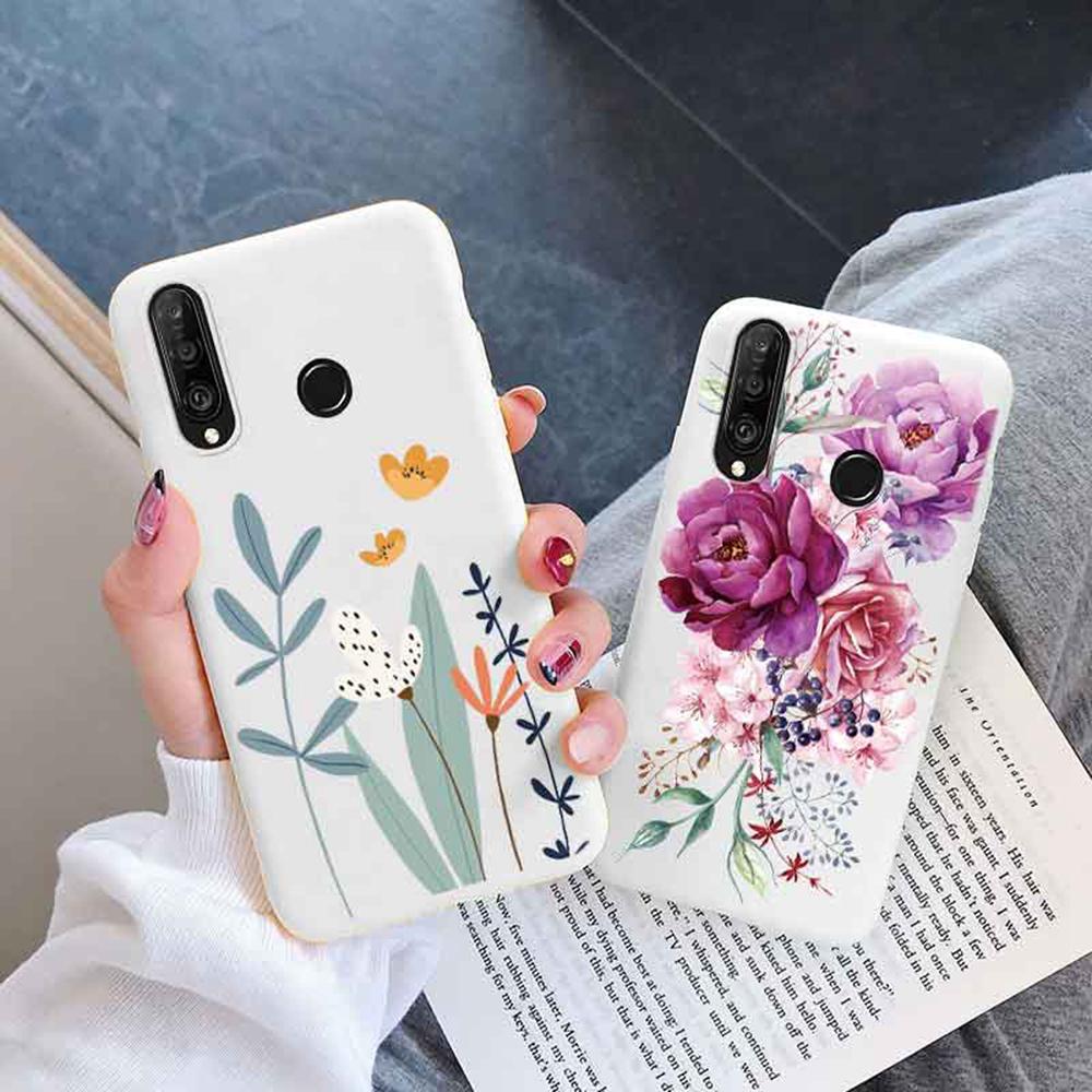 Love Heart Leopard Plant Rose Pattern Phone Case For Huawei P30 P20 Lite Y6 Y7 2019 Pro Honor 9X 20 Daisy Shockproof Soft Cover
