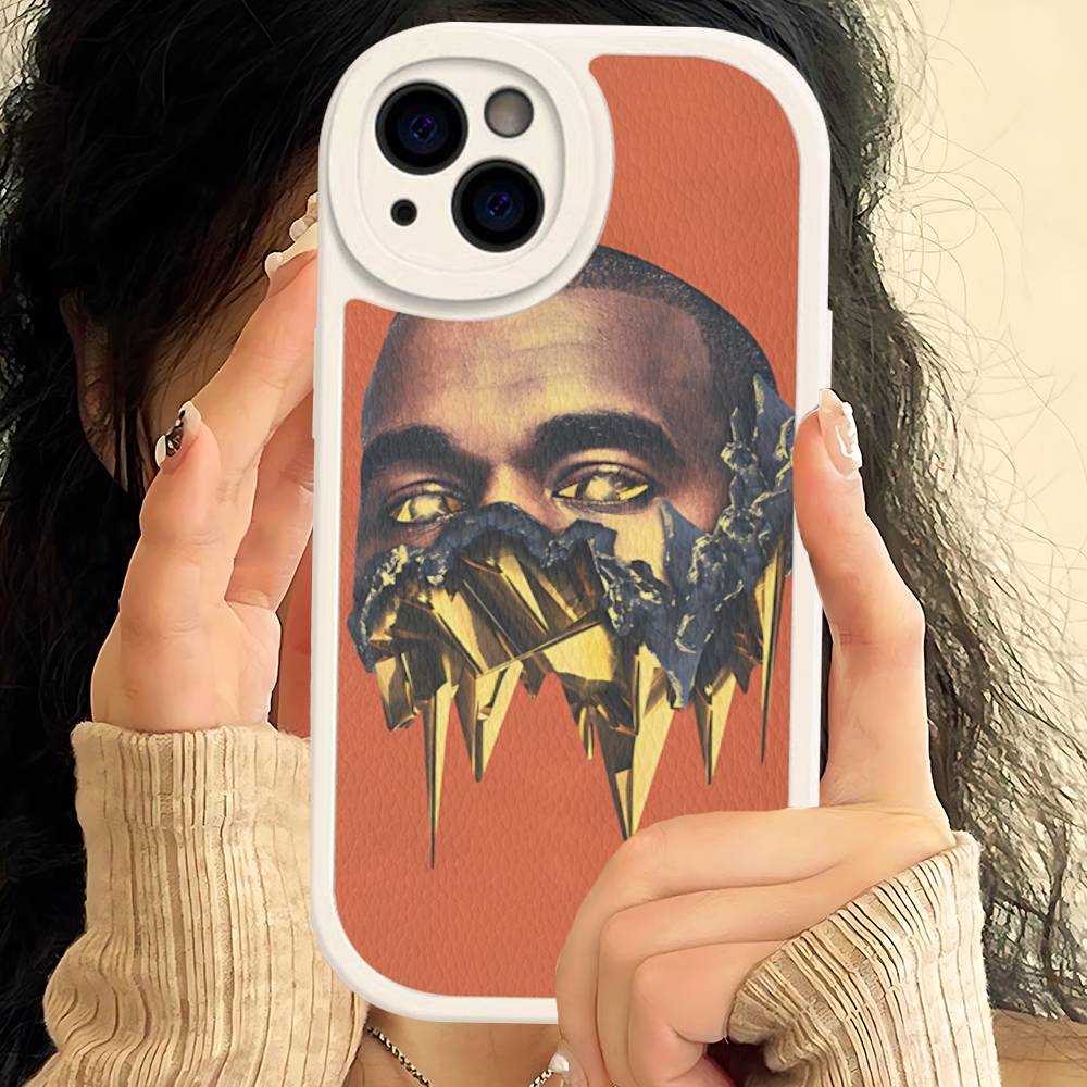 American K-Kanye Pop Rapper W-West Phone Case For IPhone 16 15 14 13 12 11 Pro Max Plus Shockproof Leather Cover