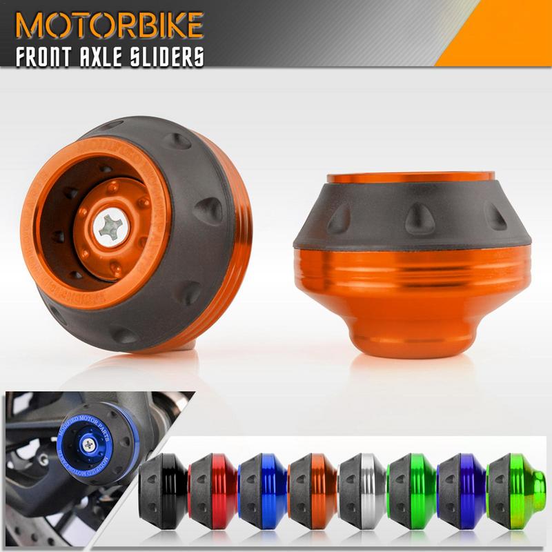 CNC Aluminum Front Fork Frame Sliders 2pcs Wheel Motorbike Falling Protection Scooter Moped Motocicleta Motorcycle Accessories